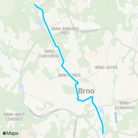 DPMB Technologický Park - Komárov map