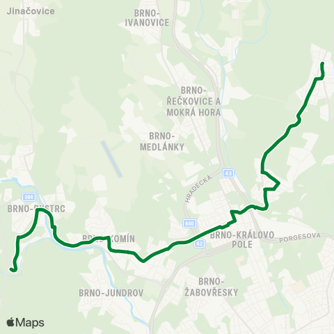 DPMB Černého - Klarisky map