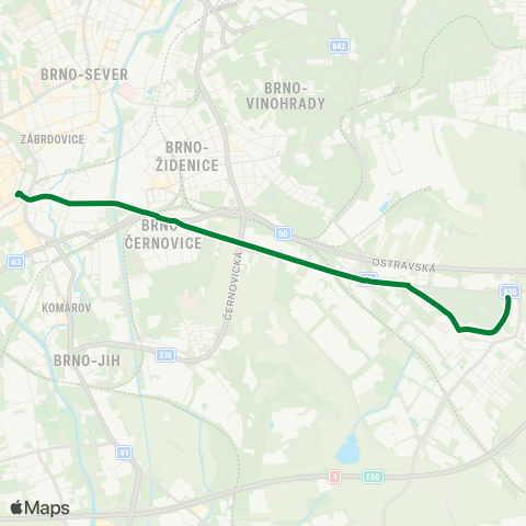 DPMB Hlavní Nádraží - Slatina, Sídliště map