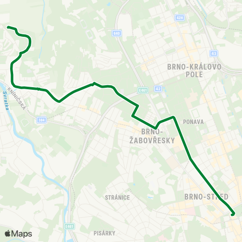 DPMB Komín, Sídliště - Česká map