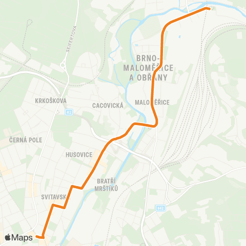 DPMB Nc Královo Pole - Náměstí Míru - Česká map