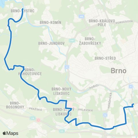 DPMB Zoologická Zahrada - Mariánské NáměStí map