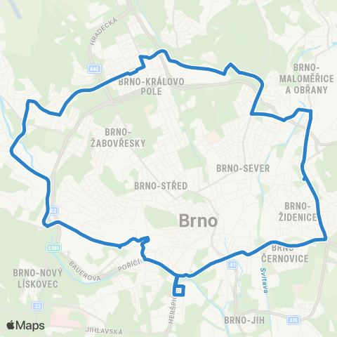 DPMB Židenice, Stará Osada - Židenice, Stará Osada map