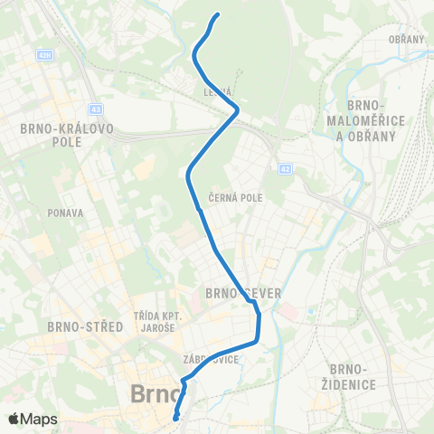 DPMB Hlavní Nádraží - Loosova map
