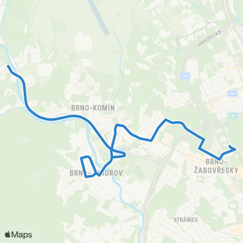 DPMB Vejrostova - Zš LaštůVkova / Zš Jana Babáka map