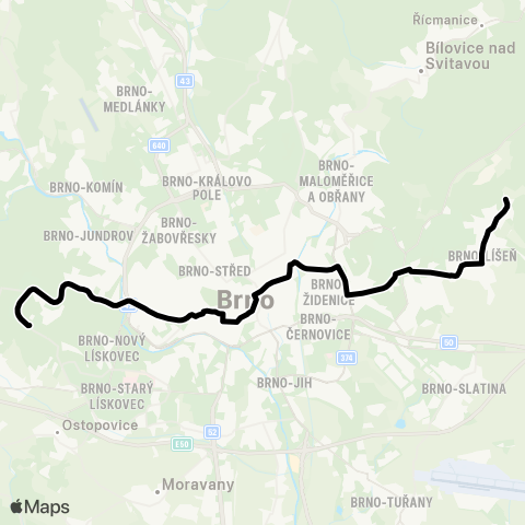 DPMB Kohoutovice, Jírovcova - Líšeň, HřBitov map