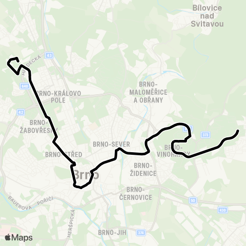 DPMB Technologický Park - Jírova map