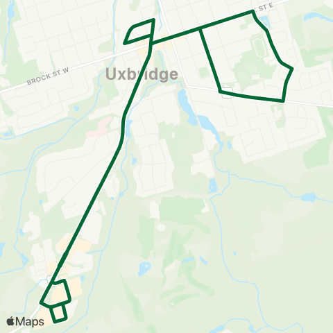 Durham Region Transit Route 605 map