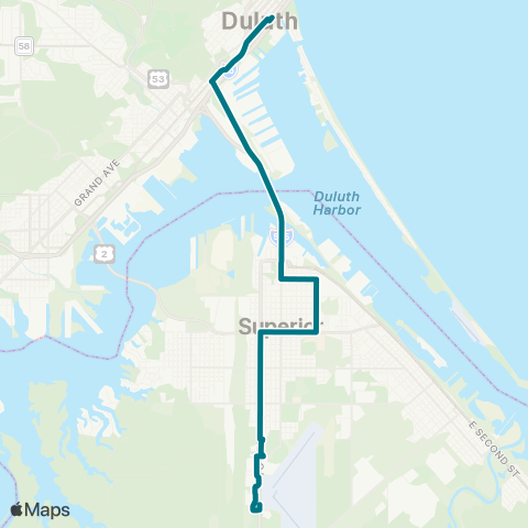 DTA DTC-Superior-Tower Ave map