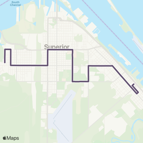 DTA Superior-Billings Pk map