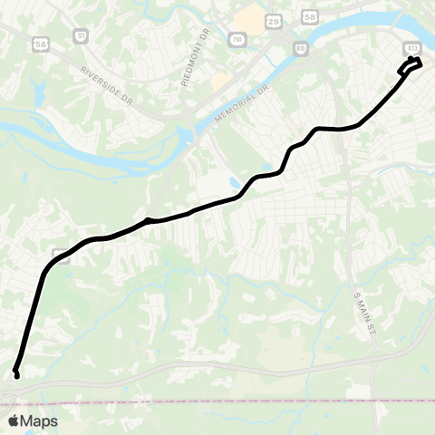 Danville Transit Edgewood - Stokesland map