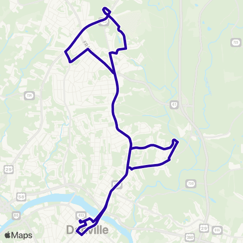 Danville Transit North Main map