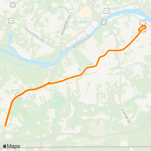 Danville Transit Edgewood - Stokesland map