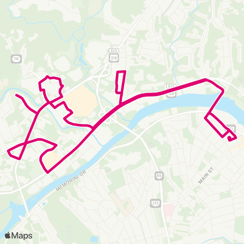 Danville Transit Riverside map