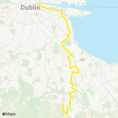 Dublin Bus Poolbeg Street - Belarmine map
