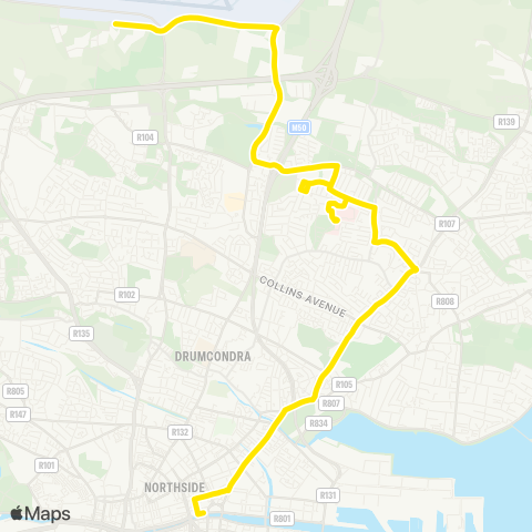 Dublin Bus Eden Quay - Harristown map