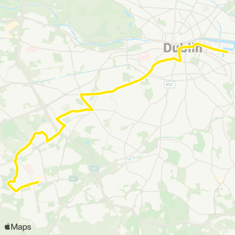Dublin Bus Tallaght - Ringsend Rd map
