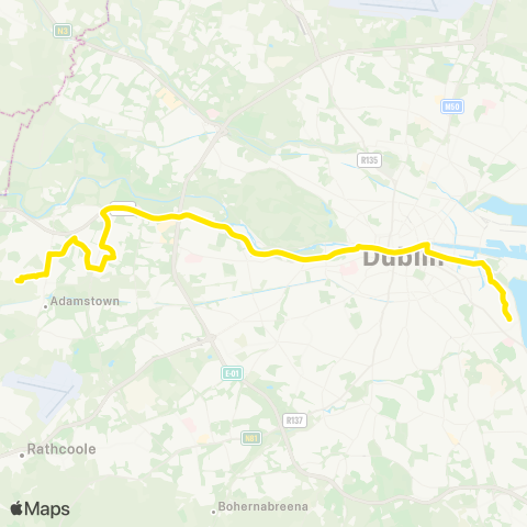 Dublin Bus Adamstown Station - Sandymount map