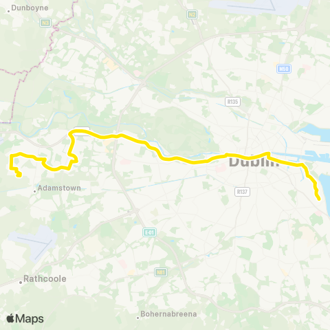 Dublin Bus Adamstown Station - Sandymount map