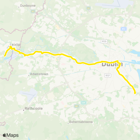 Dublin Bus Kildare Innovation Campus - UCD Belfield map