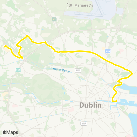 Dublin Bus Blanchardstown - Point Village map