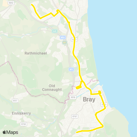 Dublin Bus Southern Cross Road - Palermo map