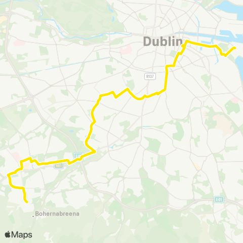 Dublin Bus Irishtown - Kiltipper map