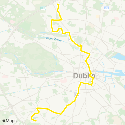 Dublin Bus Charlestown SC - Limekiln Avenue map