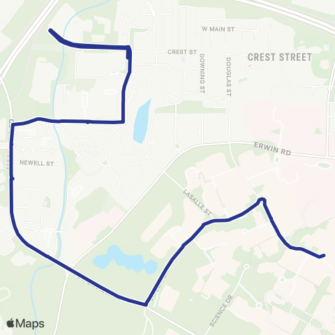 Duke Transit LaSalle Loop map