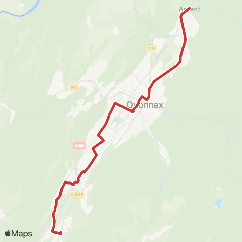 Duobus Ligne 1 Arbent <> Gare SNCF <> Bellignat <> Martignat map