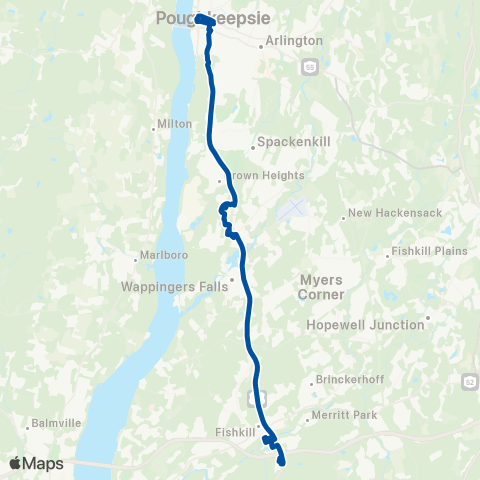 Dutchess County Public Transit Poughkeepsie - Fishkill map