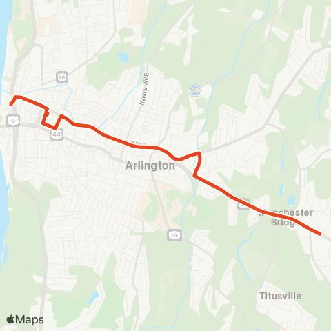 Dutchess County Public Transit Poughkeepsie - Pawling map