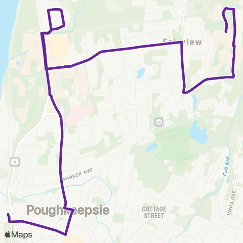 Dutchess County Public Transit Poughkeepsie Northside map
