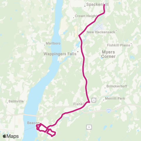 Dutchess County Public Transit Beacon Free Loop map