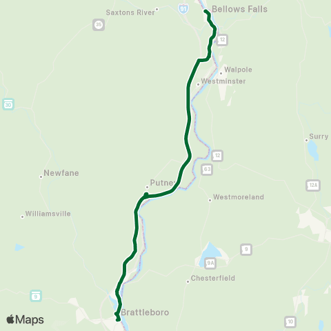 Rockingham MOOver! Bellows Falls-Brattleboro map