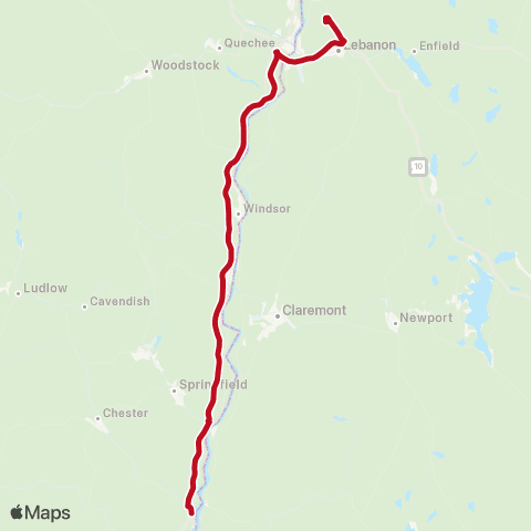 Rockingham MOOver! Bellows Falls - Lebanon, NH map