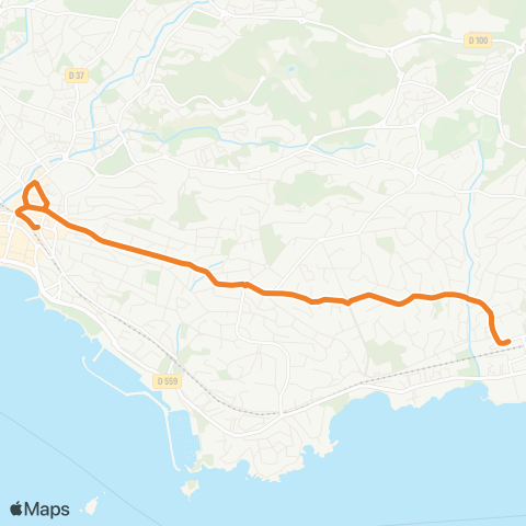 Le Bus Navette Boulouris map