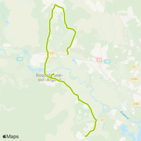 Le Bus Navette Roquebrune map