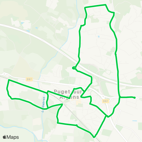Le Bus Epad H. Dunant - ZA le Carreou - Général de Gaulle - Cistes map