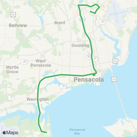 ECAT Corry Sta / NAS Pensacola / Cordova Mall map