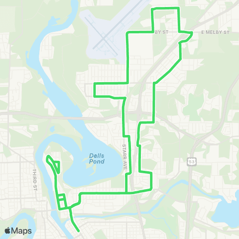 Eau Claire Transit High / Locust Lane Combination map