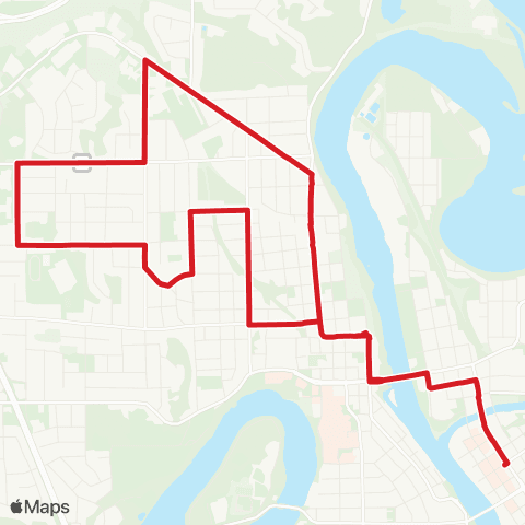 Eau Claire Transit Folsom and Vine map