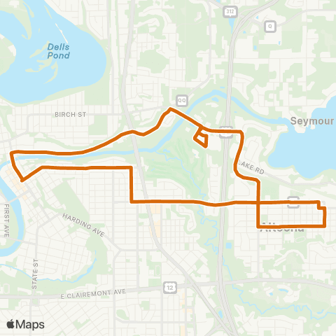 Eau Claire Transit Altoona map