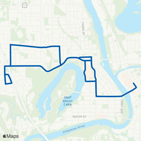 Eau Claire Transit Delong map