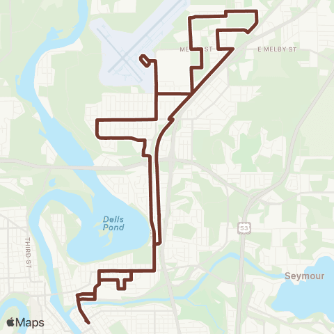 Eau Claire Transit North High map