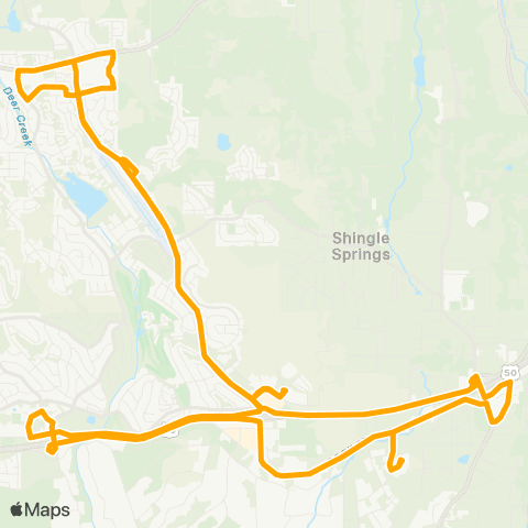 El Dorado Transit Cameron Park map