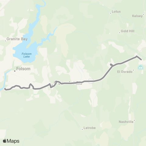 El Dorado Transit Saturday Express map