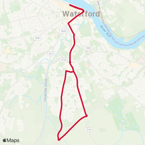 Bus Éireann Clock Tower - Meagher's Quay map