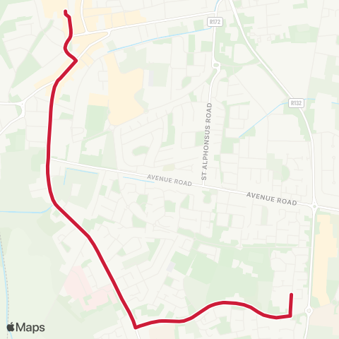 Bus Éireann Long Walk - Muirhevnamuir map