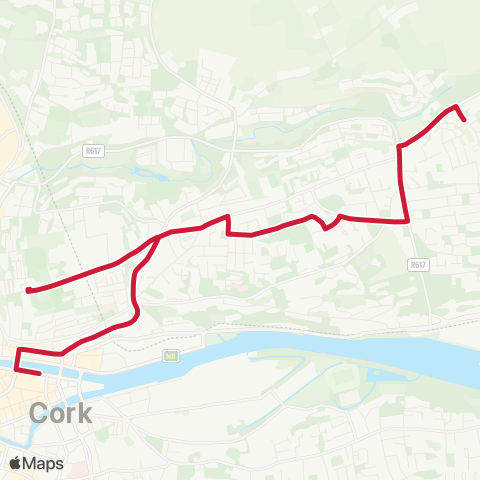 Bus Éireann Patrick St - Audley Place - Lotamore map